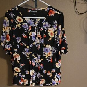 Liz Claiborne Multicolor Floral Blouse